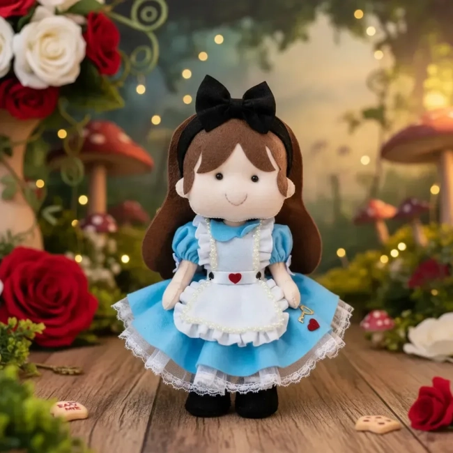Boneca Alice De Feltro - Clássico Alice País Das Maravilhas