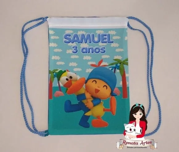 Mochila de Tecido Personalizada Pocoyo