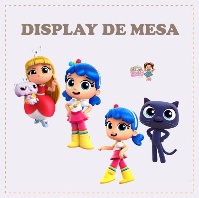 Kit Festa Só Um Bolinho VERA E O ARCO IRIS - Decoração de Festa