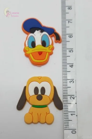 Apliques Personagens Turma do Mickey Borracha-pct C/10 Unid