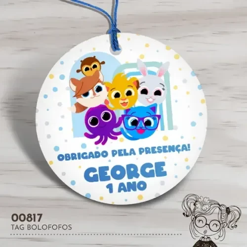 Tag Redonda Bolofofos - 00817