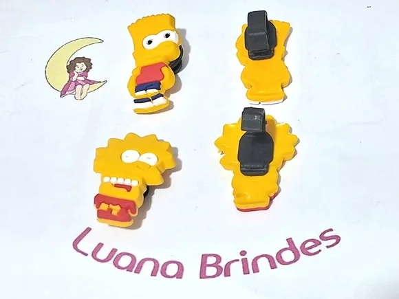 Pins para Cadarço os Simpsons Emborrachado Pacote com 6 Unid