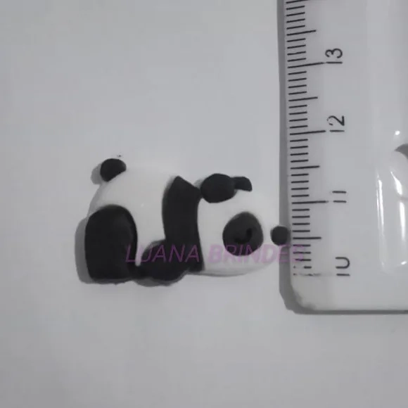Aplique de Panda emborrachado - pct com 10 unidades