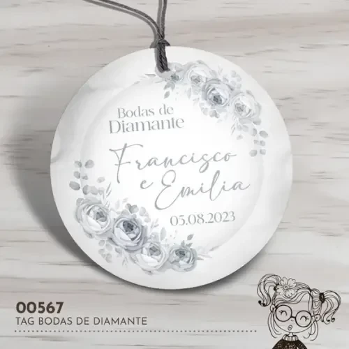 Tag Redonda Bodas de Diamante - 00567