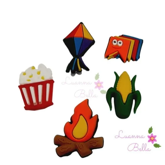 Apliques Emborrachados Festa Junina - pct c/5 unidades