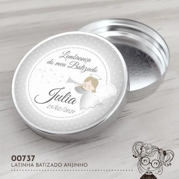 Latinha Adesivada Anjinho - 00737