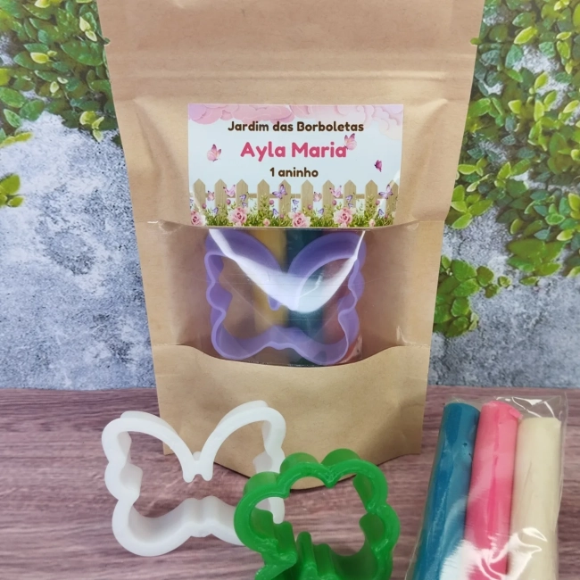 20 Uni. Kit Jardinagem + 20 Uni. Kit Massinha Zip Lock - Jardim Encantado - Informar o tema no chat da compra.