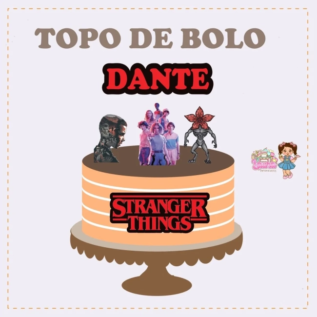 Kit Festa Só Um Bolinho STRANGER THINGS- Decoração de Festa
