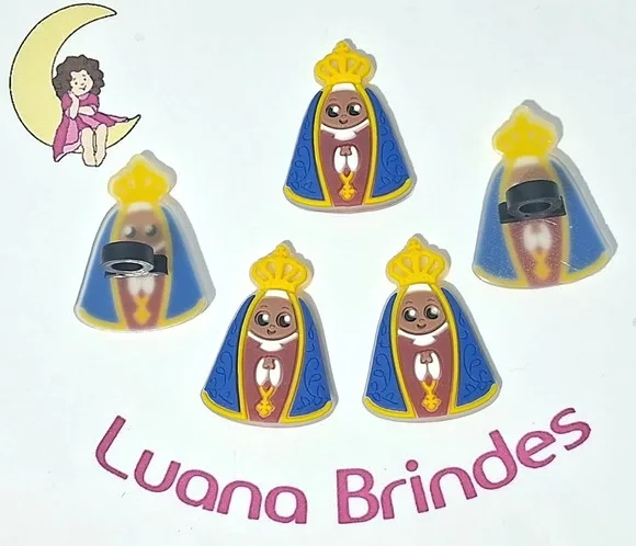 Ponteira P/lápis Nossa Senhora Emborrachados Pcts 80 Peças