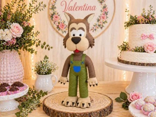 Lobo Mau Chapeuzinho Vermelho Decoração Festa Temática Feltro