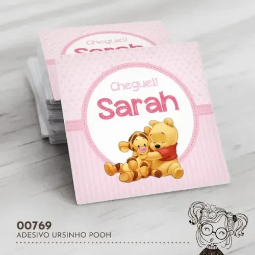 Adesivo Quadrado Ursinho Pooh - 00769
