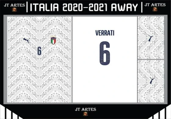 Vetor da Camisa da Italia 2020 - 2021 Away