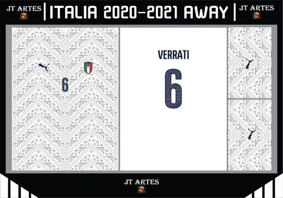 Vetor da Camisa da Italia 2020 - 2021 Away