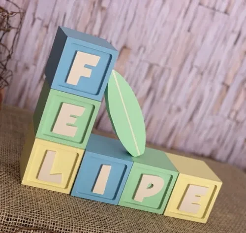 Cubos 6x6cm + Prancha de Surf