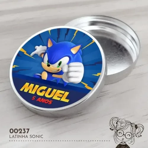 Latinha Adesivada Sonic - 00237