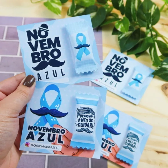 Card com Bala Novembro Azul