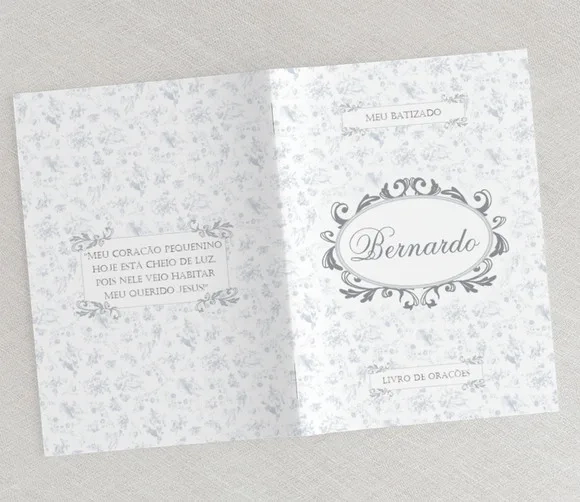 Livrinho De Orações Batizado Ou Eucaristia - Toile Prata