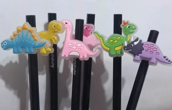 Lápis C/ponteira Dinossauro - 6 Unidades