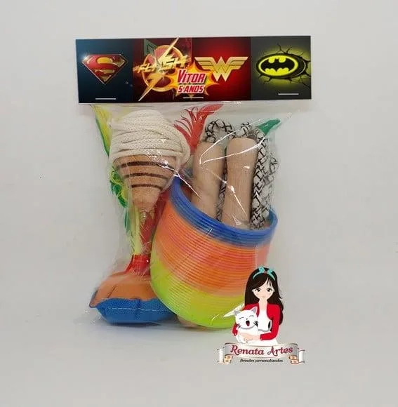 Kit Boa Infância Completo Tema Liga da Justiça Símbolos