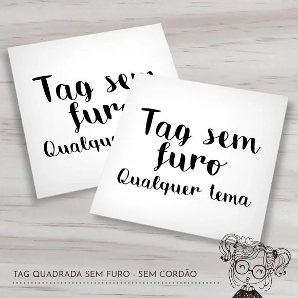 Tag Quadrada sem Furo sem Cordão