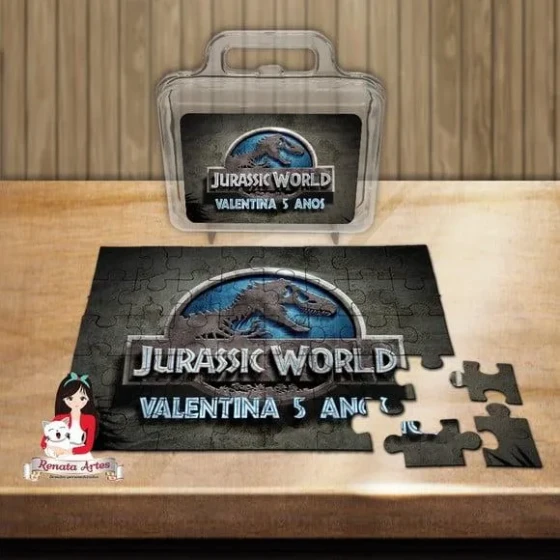 Quebra Cabeça Personalizado na Maleta Jurassic World