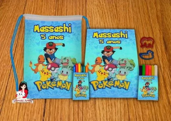 Kit Passatempo Personalizado na Mochila Pokémon 2