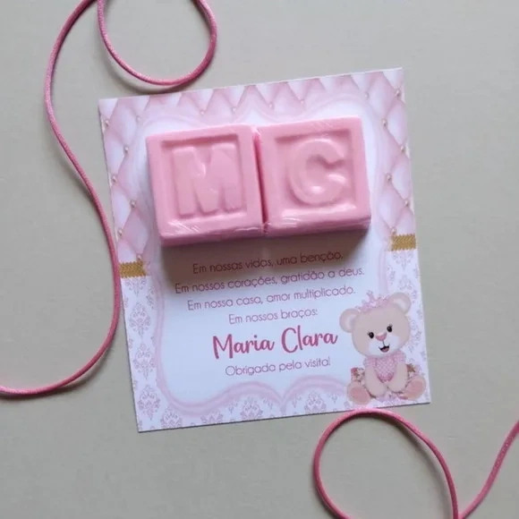 Card Sabonete Letras 2,8 cm (2 Letras)