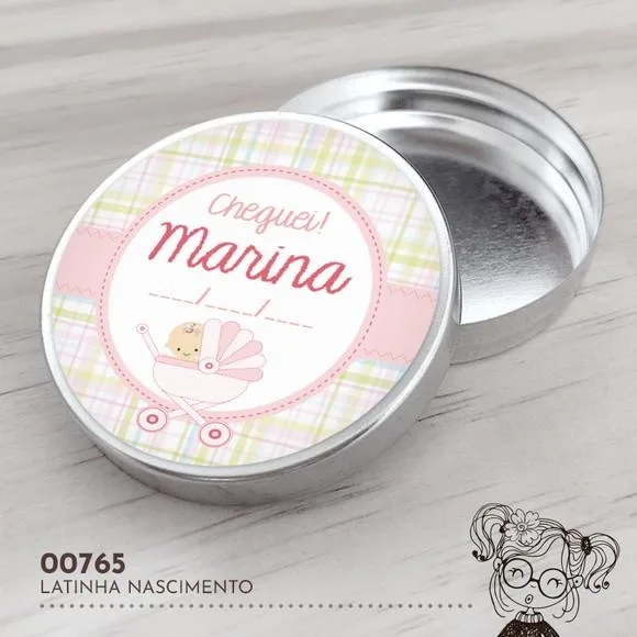Latinha Adesivada Nascimento - 00765