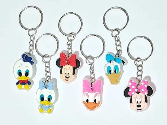 Chaveiro Minnie Fluorescente Emborrachado 6 Unidades