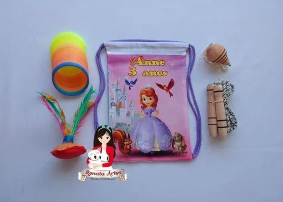 Mochila Boa Infância Tema Princesinha Sofia