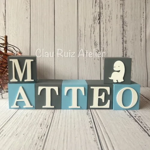 Dinossauro Baby - Cubos 6x6cm Decoração Bebê