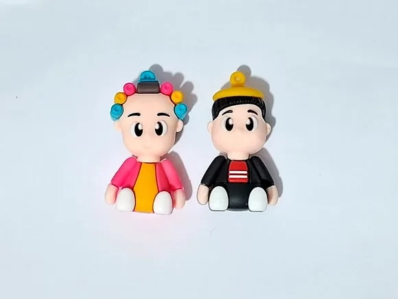 Pingente Chaves 3d Emborrachado Pacote com 4 Unidades