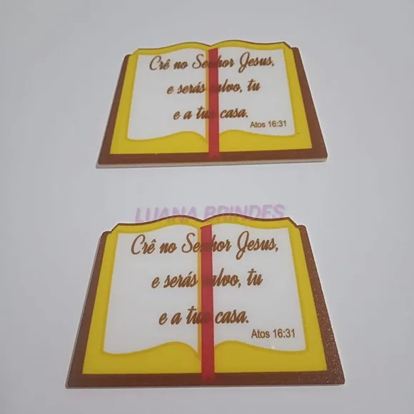 Aplique Livro Bíblico de Acrilico Pct 5 Unidades