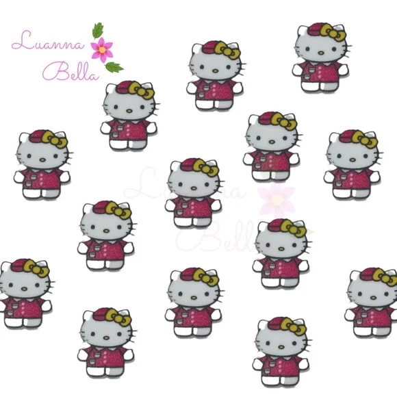 Aplique Hello Kitty em acrílico -pct c/6 unidades