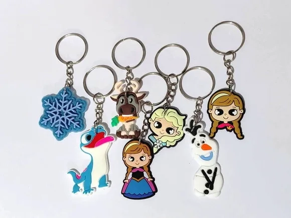Chaveiro Frozen Emborrachado Pacote com 8 Unidades