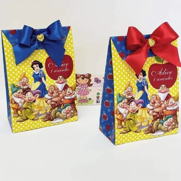Kit Festa Branca de Neve - 40 Peças com Laços