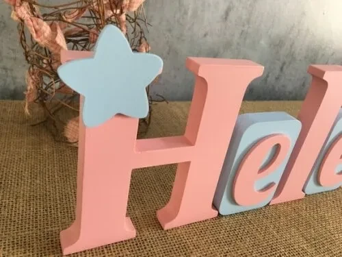 Letras de mdf Blocos Estrela