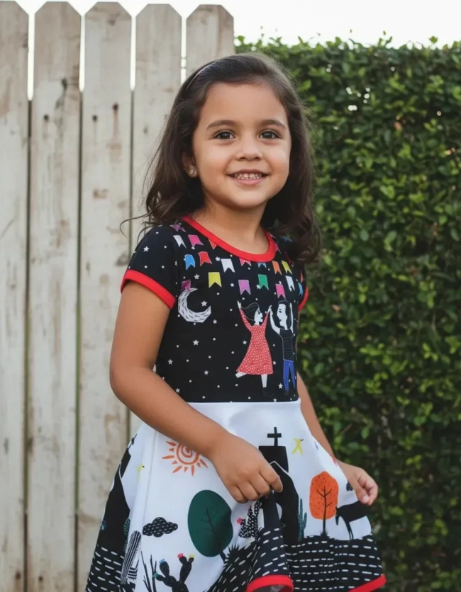 Vestido Infantil Caipira Cordel