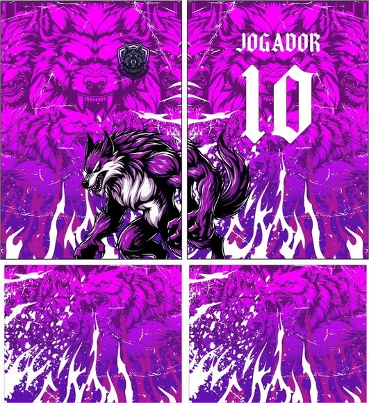 Arte Vetor Camisa Interclasse Lobo Mod-853