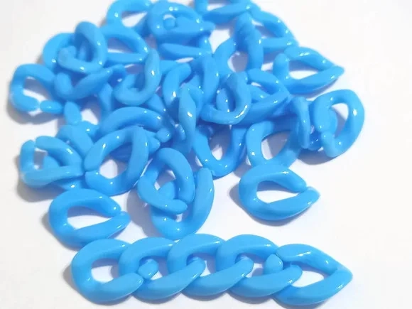 Elo para Corrente de Plástico Pink e Azul (19mm) - 100 Unid