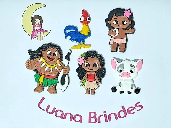 Aplique Moana Emborrachado Pacote com 5 Unidades Variados