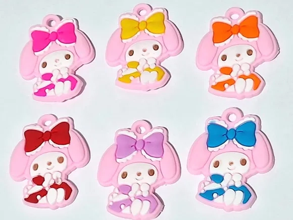 Pingente Melody Emborrachado Pacote com 6 Unidades Colorido