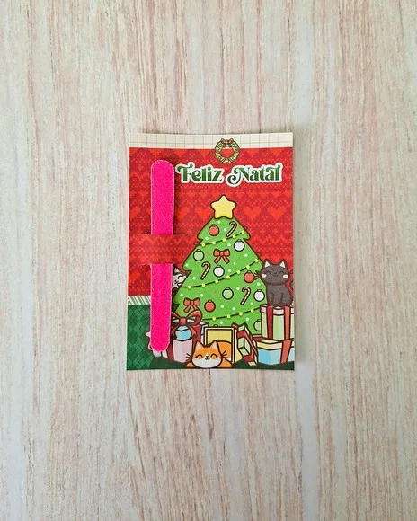 Card com Mini Lixa de Natal - Mimo para Cliente