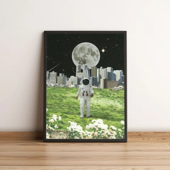 Quadro Astronauta Em Planeta 109