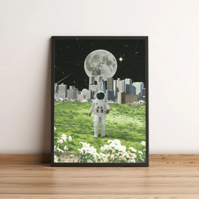 Quadro Astronauta Em Planeta 109