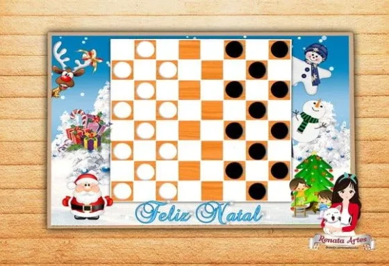 Jogo de Damas Personalizado Natal
