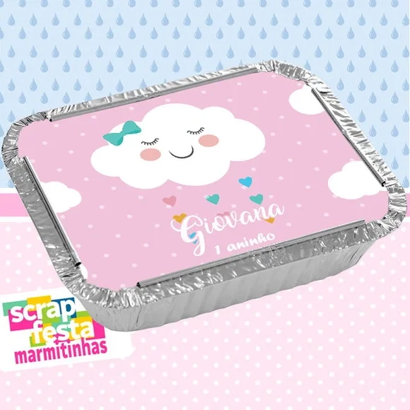 Marmitinha Personalizada Festa Chuva de Amor/Benção