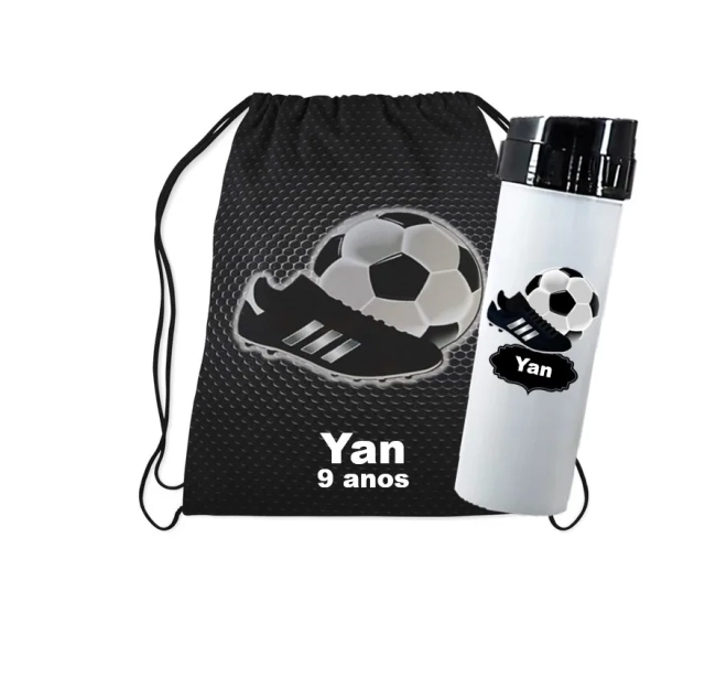 Kit mochilinha e garrafinha 500 ml