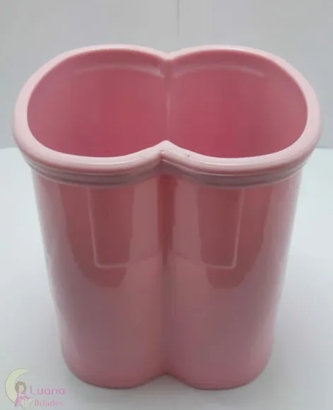 Vaso Botinha Rosa de Plástico - 12,5cm - 1 unidade.
