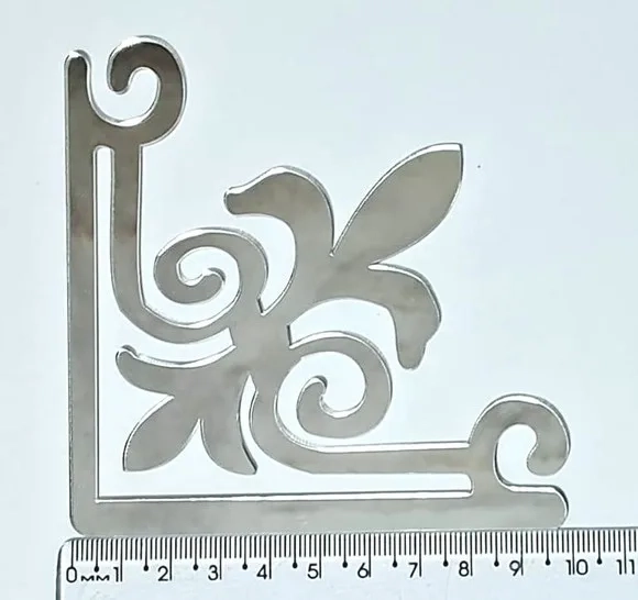 Cantoneira 10cm de Acrílico Espelhado Pct C/4 Peças